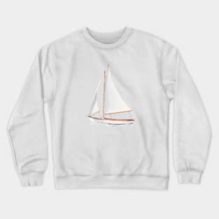 Watercolor sailboat Crewneck Sweatshirt